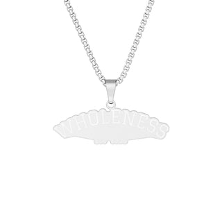 Custom Photo Cut Pendant Necklace — Personalized "Wholeness" Engraved Charm