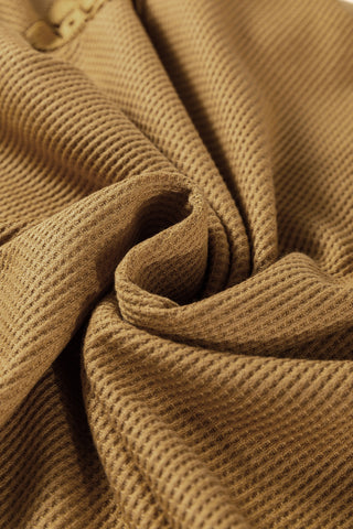 Chestnut Lace Long Sleeve Textured Pullover