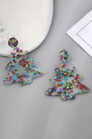 Christmas Tree Acrylic Earrings