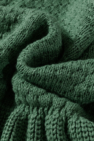 Mist Green Solid Lantern Sleeve Empire Waist Short Sweater Dress