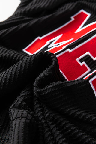 Black MERRY Corded Long Sleeve Top and Pockets Pants Set