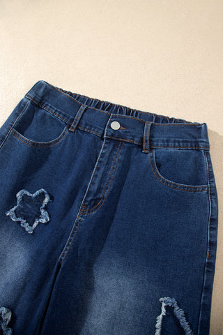 Ashleigh Blue Star Decorated Wide Leg Jeans