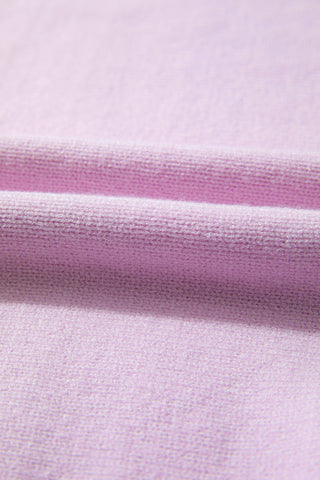 White Rainbow Stitching Balloon Sleeve Relaxed Sweater