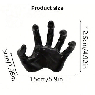 Gothic Halloween Indoor Decor: 12-Pack Bat Sticker Wall Hangings (Spooky Hands & Lit Candles) for Gothic Walls