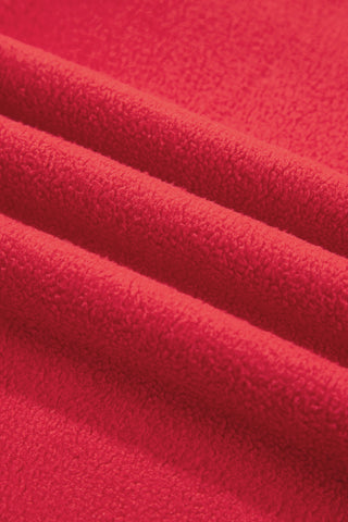 Racing Red Exposed Seam Detail Reversible Double Wear Plus Size Sweatshirt