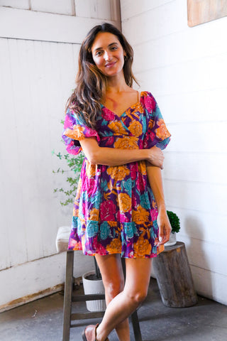 Rosewood Romance Banded Surplice Dress