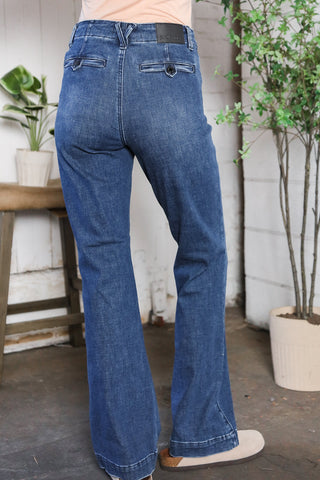 Trouser Bootcut Stretch Denim Jeans