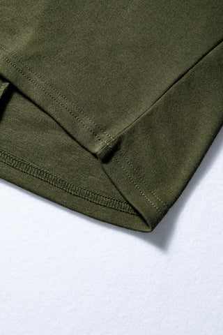 Four Leaf Clover Solid Color Extended Cuffs Long Sleeve Top