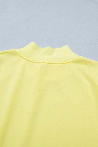 Racing Red Solid Color High Neck Cap Sleeve Loose Top