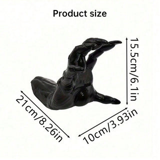 Gothic Halloween Indoor Decor: 12-Pack Bat Sticker Wall Hangings (Spooky Hands & Lit Candles) for Gothic Walls