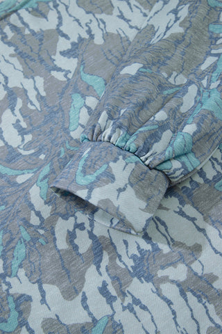 Multicolour Abstract Floral Print Loose Pullover Drawstring Pants 2pcs Set