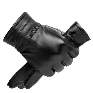 BISON DENIM Men Genuine Sheepskin Leather Gloves
