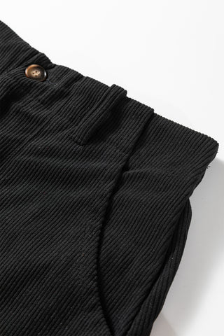 Coffee Front Slit Shift High Waist Midi Skirt