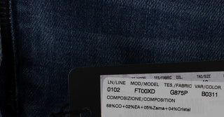 Dolce & Gabbana Crystal Roses Heart Embellished Jeans