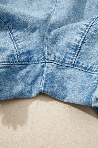 Myosotis Frayed Edge Casual Denim Shorts