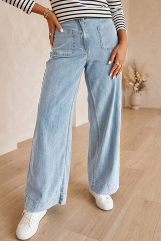 Beau Blue Solid Full-Length Regular Pocket Detail Wholesale Denim Jeans