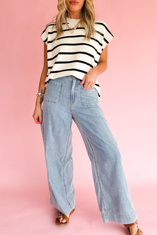 Beau Blue Solid Full-Length Regular Pocket Detail Wholesale Denim Jeans
