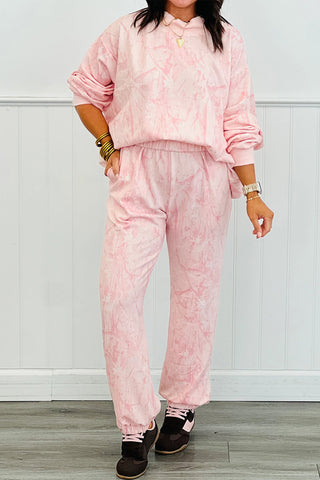 Khaki Camo Print Jogger Pants Set