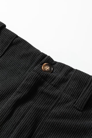 Coffee Front Slit Shift High Waist Midi Skirt