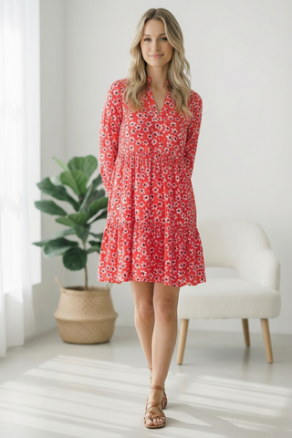 Cherry Blossom Twirl Floral Dress
