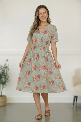 Spring at a Garden Wedding Midi Dress