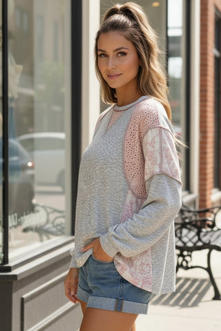 Rosy Comfort Long Sleeve Top