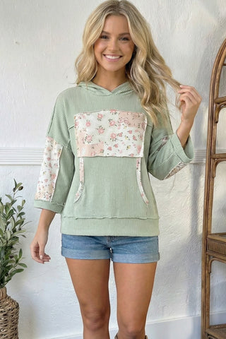 Happy Little Details Sage Pullover