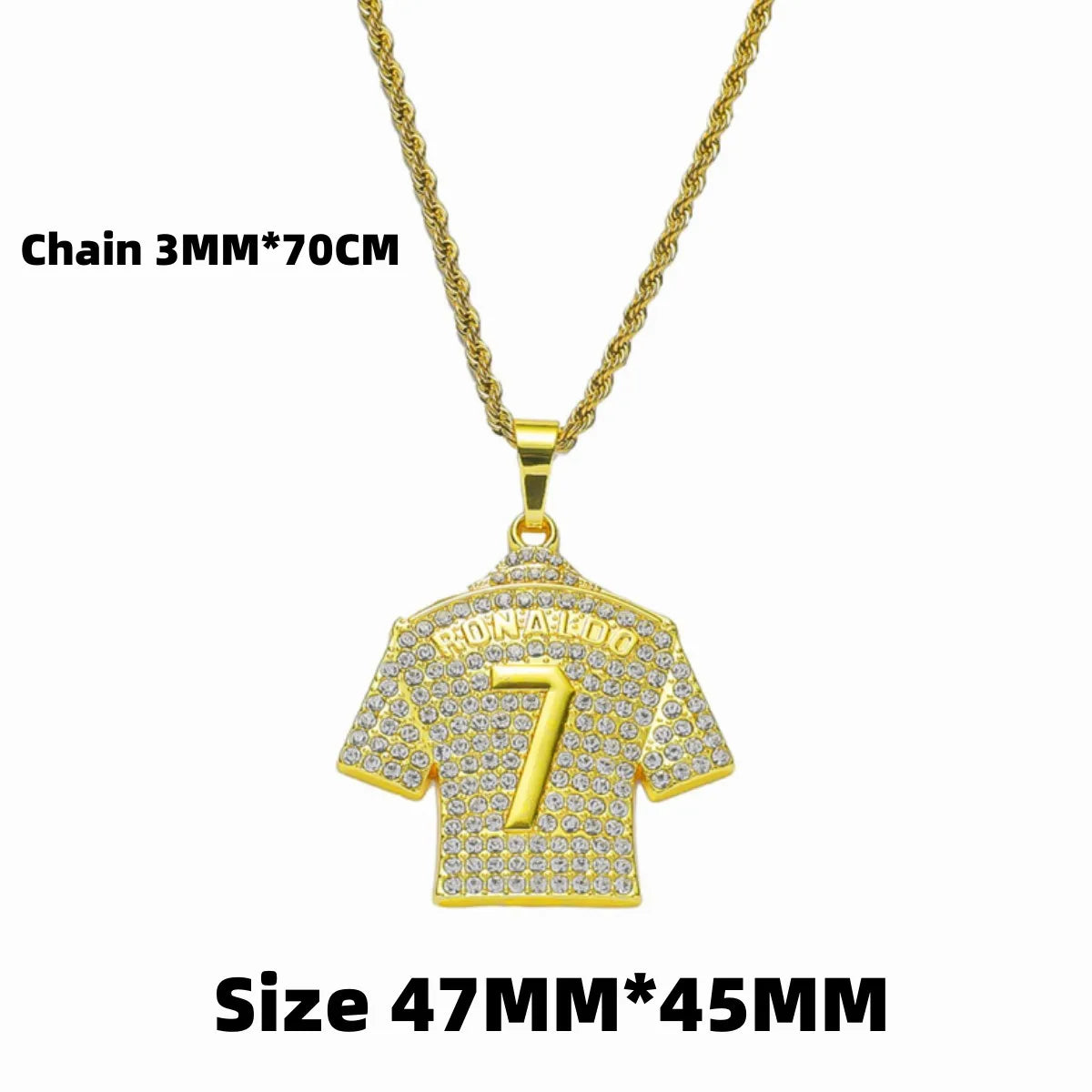 HNSP Cristiano Ronaldo CR 7 Jersey Chain Necklace