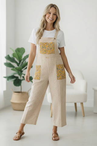 Sunflower Patch Pocket Overalls