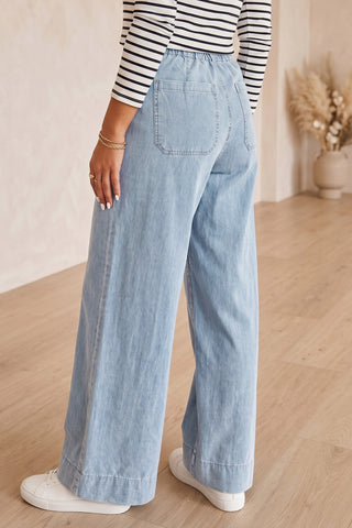 Beau Blue Solid Full-Length Regular Pocket Detail Wholesale Denim Jeans