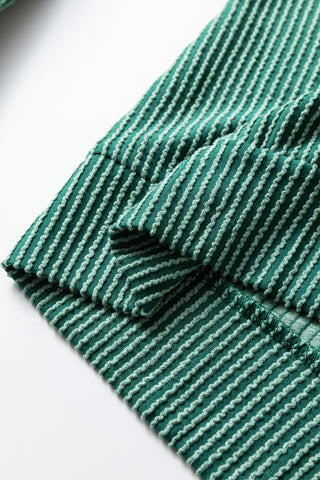 Black MERRY Corded Long Sleeve Top and Pockets Pants Set