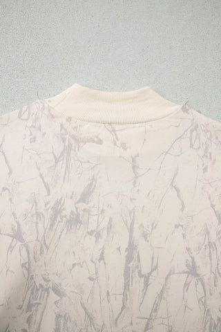 Khaki Camo Print Jogger Pants Set