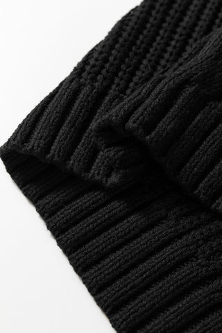 Black Plaid Lace up Detail Christmas Holiday Puff Short Sleeve Sweater