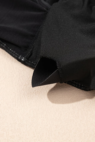 Beau Blue Ric Rac Trim Contrasted Patchwork Cutout One Piece Swimsuit