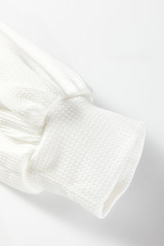 Chestnut Lace Long Sleeve Textured Pullover